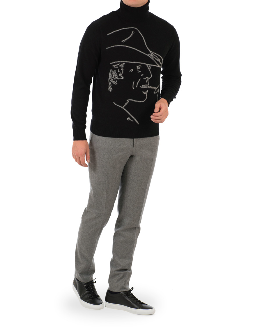 Herre | Gensere | Ralph Lauren Purple Label | Handknit Cashmere Ralph Rollneck Classic Black