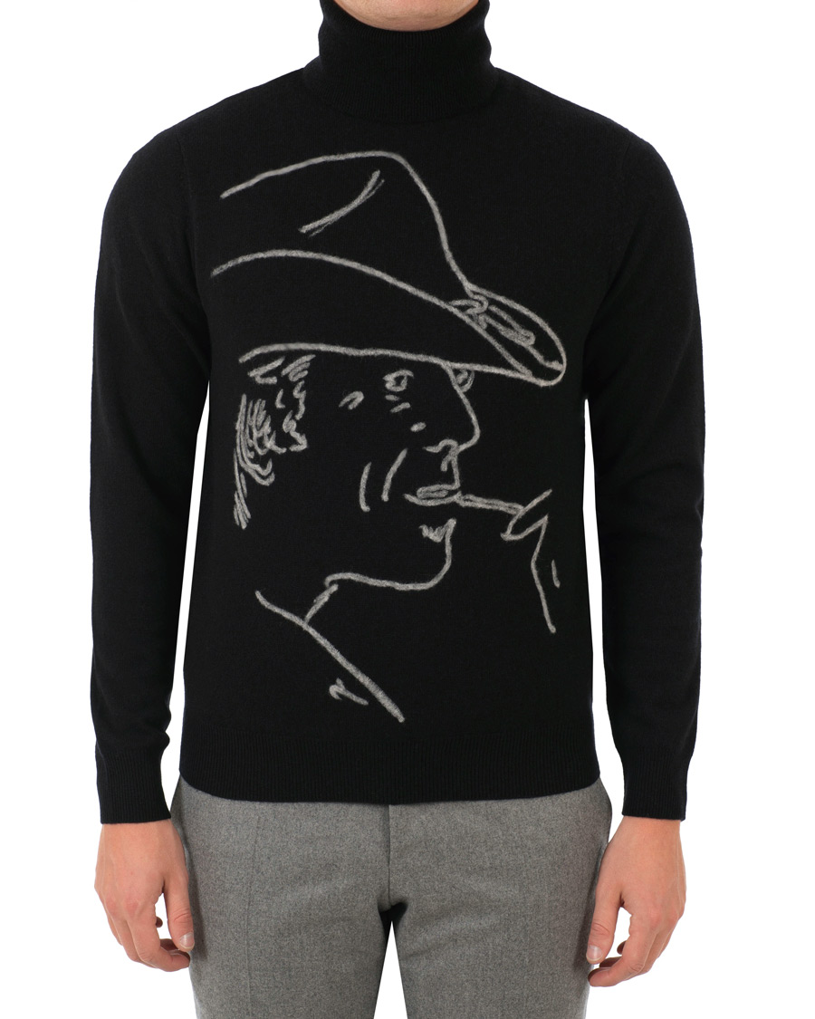 Herre | Gensere | Ralph Lauren Purple Label | Handknit Cashmere Ralph Rollneck Classic Black
