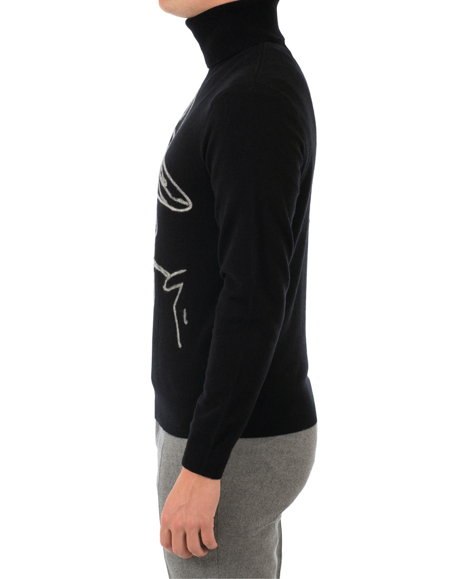 Herre | Gensere | Ralph Lauren Purple Label | Handknit Cashmere Ralph Rollneck Classic Black
