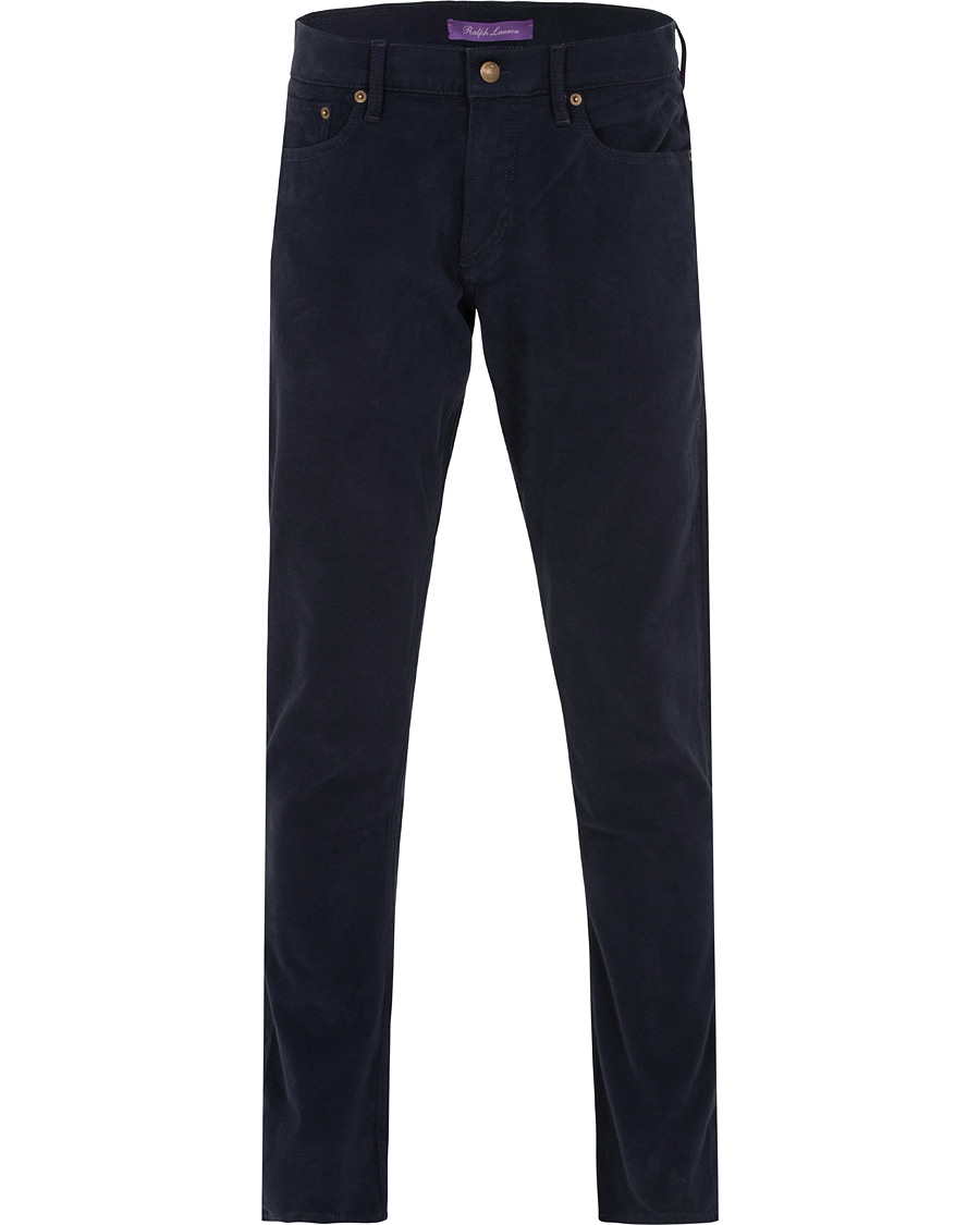 Herre | Bukser | Ralph Lauren Purple Label | Alston Stretch Moleskin 5-Pocket Pants Chairman Navy