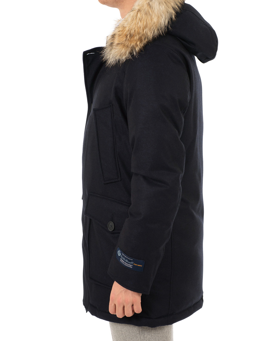 Herre | Jakker | Woolrich | Loro Piana Arctic Parka DF Navy Melton
