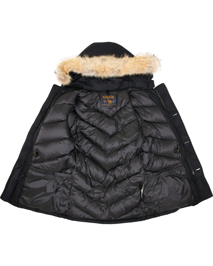 Herre | Jakker | Woolrich | Loro Piana Arctic Parka DF Navy Melton