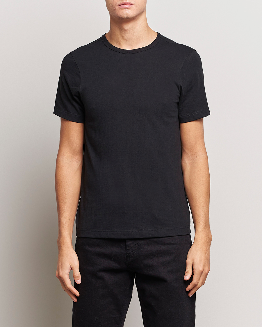 Herre | Kortermede t-shirts | Merz b. Schwanen | 1950s Classic Loopwheeled T-Shirt Black