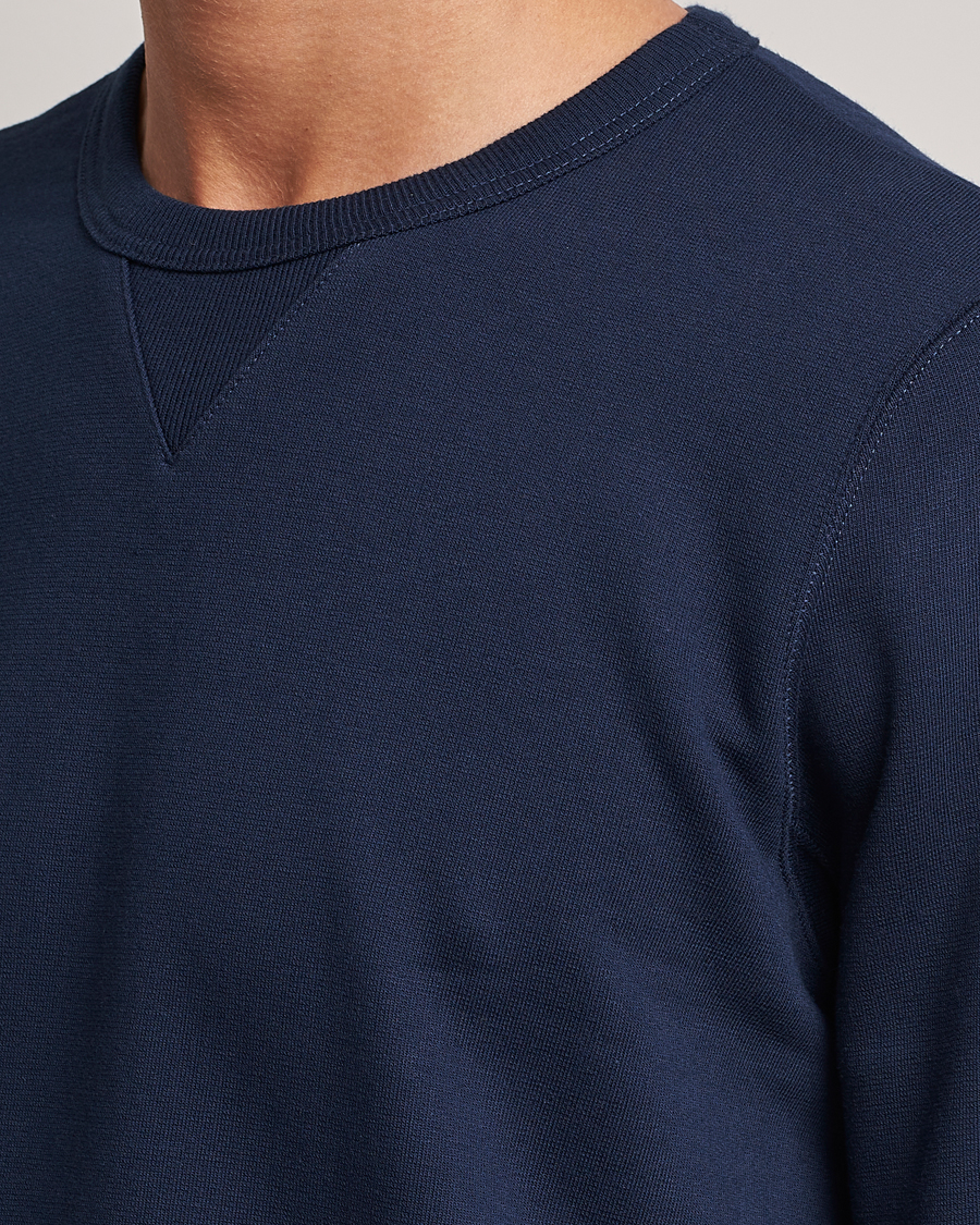 Herre | Gensere | Merz b. Schwanen | Organic Cotton Crew Neck Sweat Ink Blue