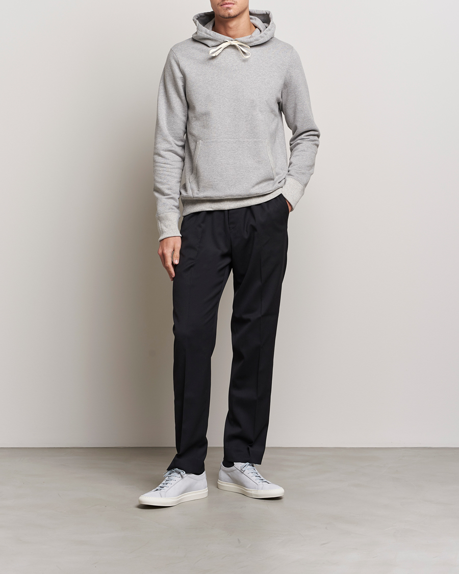 Herre | Gensere | Merz b. Schwanen | Cotton Loopwheeled Hoodie Grey Melange