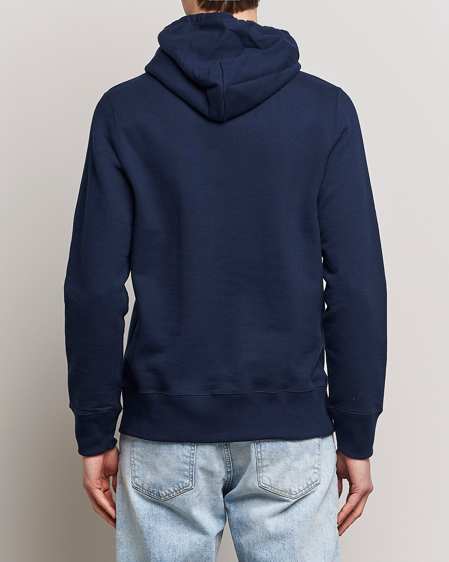 Herre | Gensere | Merz b. Schwanen | Cotton Loopwheeled Hoodie Ink Blue