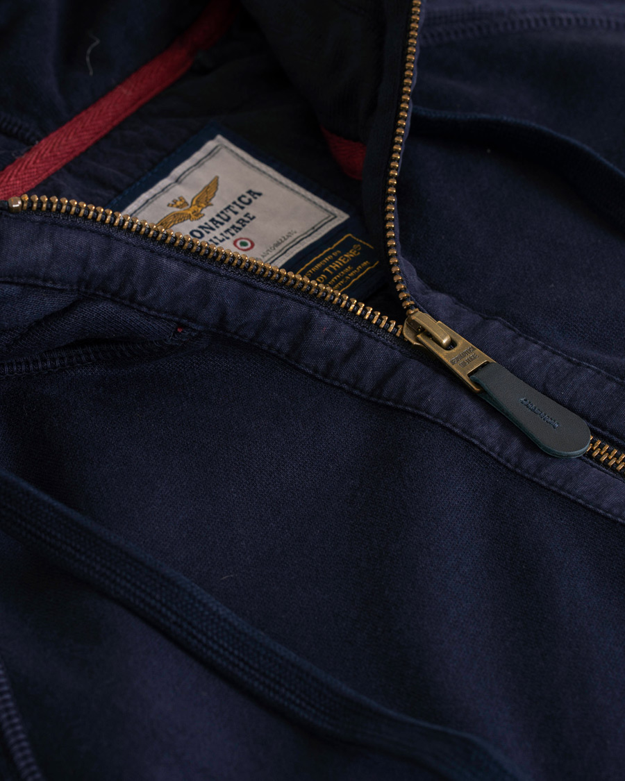 Herre | Gensere | Aeronautica Militare | AF348 Full Zip Hoodie Navy