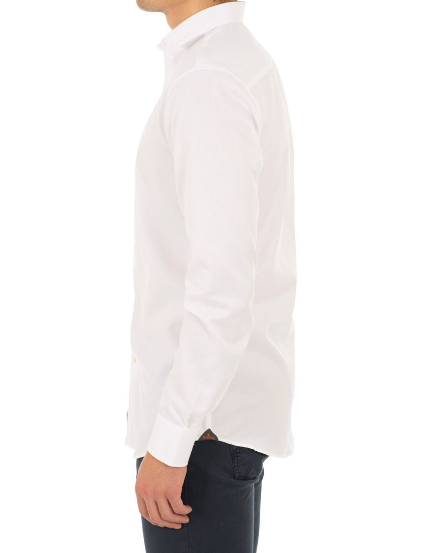 Herre | Skjorter | Morris | Dean Spread Collar Cotton Shirt White