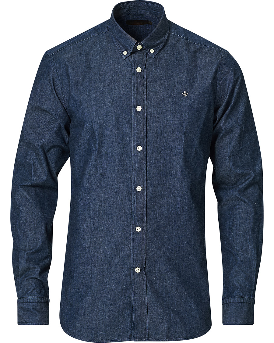 Herre | Skjorter | Morris | Julian Button Down Denim Shirt Dark Wash