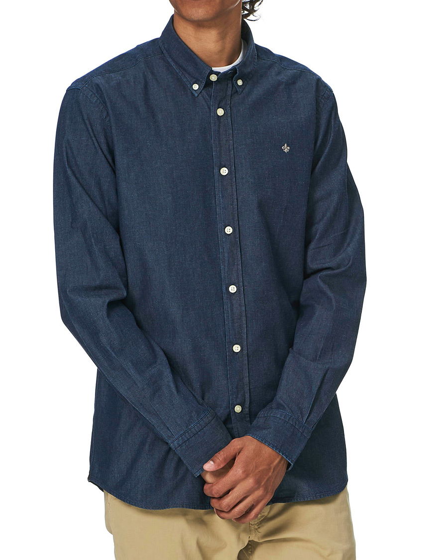 Herre | Skjorter | Morris | Julian Button Down Denim Shirt Dark Wash
