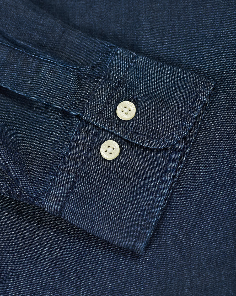 Herre | Skjorter | Morris | Julian Button Down Denim Shirt Dark Wash