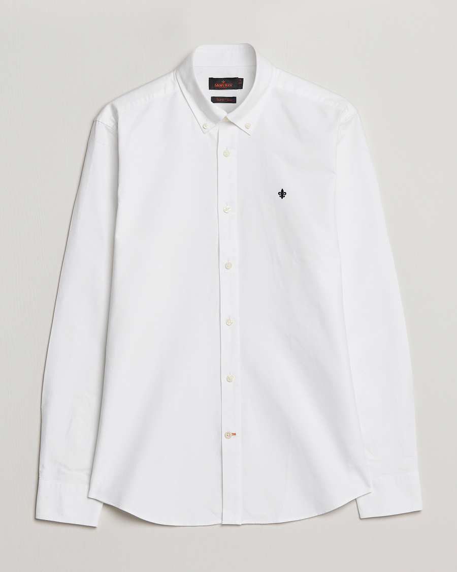 Herre | Skjorter | Morris | Oxford Button Down Cotton Shirt White