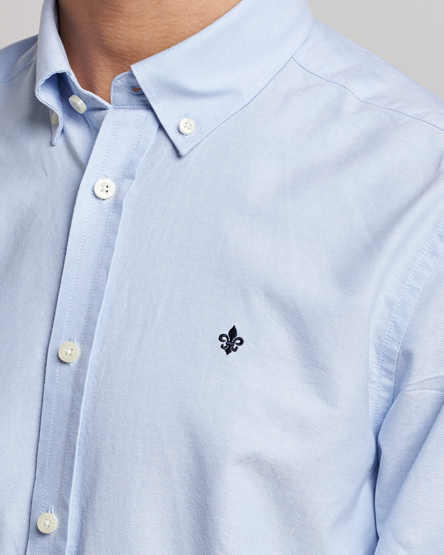 Herre | Skjorter | Morris | Oxford Button Down Cotton Shirt Light Blue