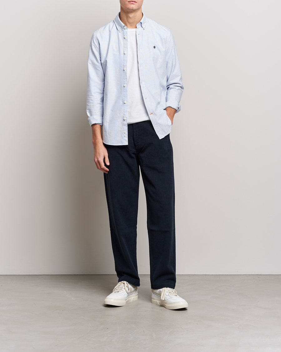 Herre | Skjorter | Morris | Douglas Striped Oxford Light Blue