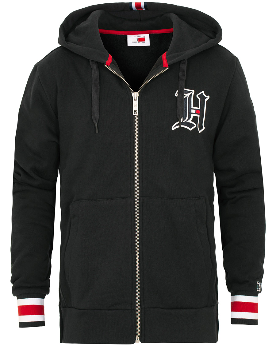 Herre | Gensere | Tommy Hilfiger | Lewis Hamilton Logo Zip Hoodie Jet Black