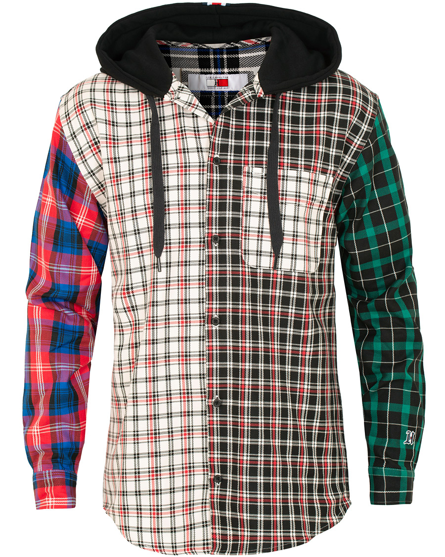 Herre | Gensere | Tommy Hilfiger | Lewis Hamilton Plaid Hoodie Shirt Barbados Cherry