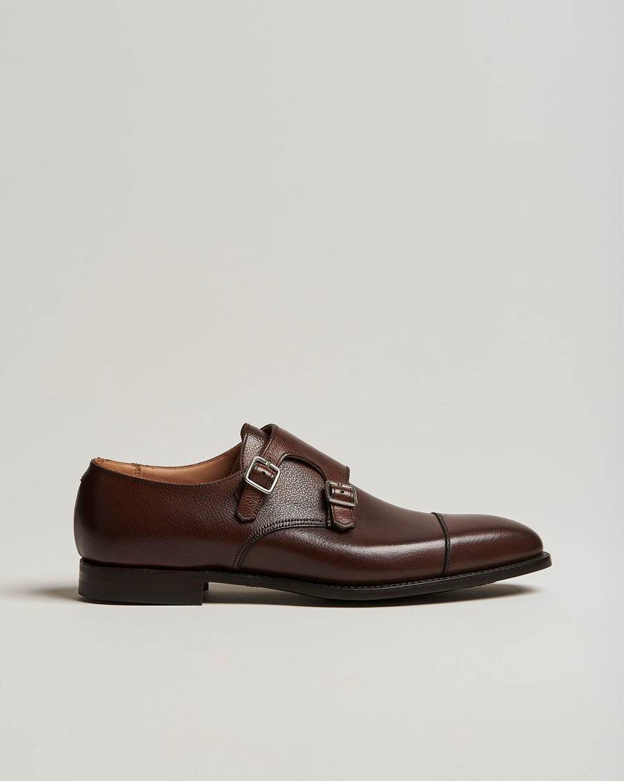 Herre | Munkesko | Crockett & Jones | Lowndes Monkstrap City Sole Dark Brown Calf