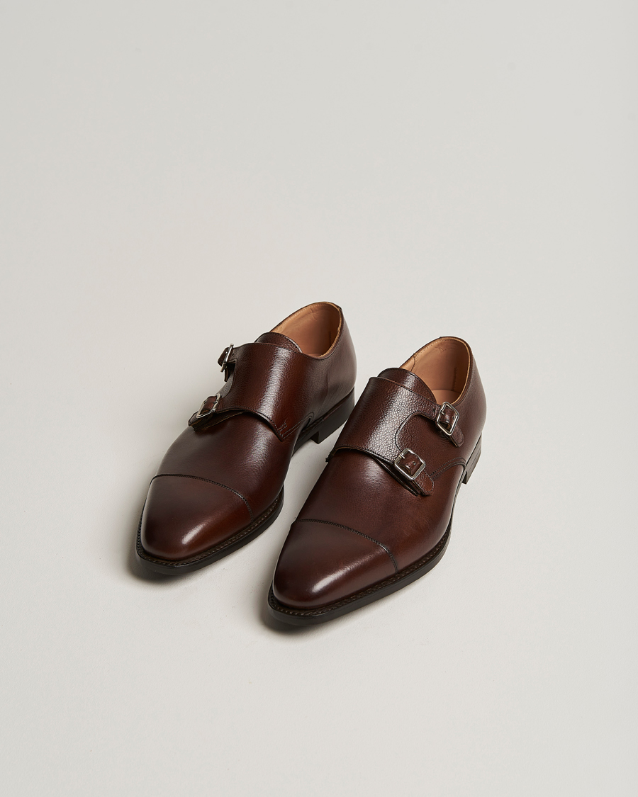 Herre | Håndlagde sko | Crockett & Jones | Lowndes Monkstrap City Sole Dark Brown Calf