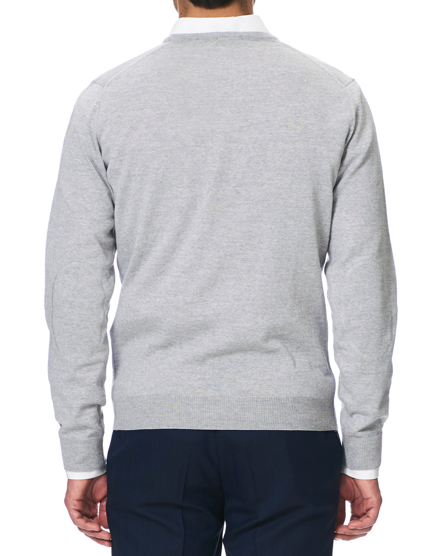Herre | Gensere | Stenströms | Merino V- Neck Pullover Light Grey
