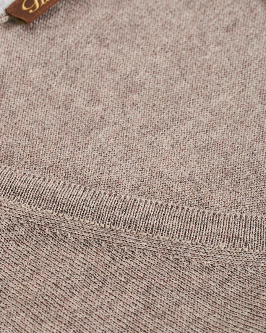 Herre | Gensere | Stenströms | Merino V- Neck Pullover Mud Brown