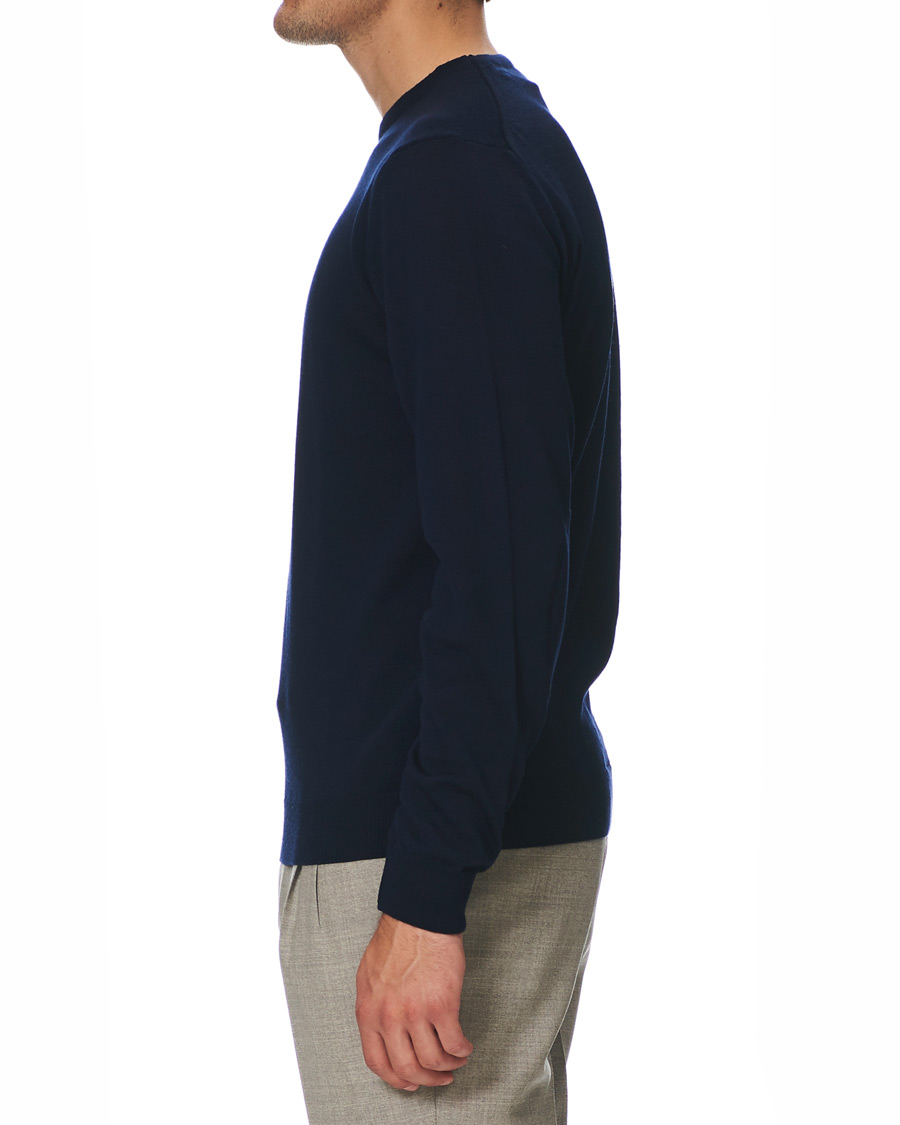 Herre | Gensere | Stenströms | Merino Crew Neck Pullover Navy