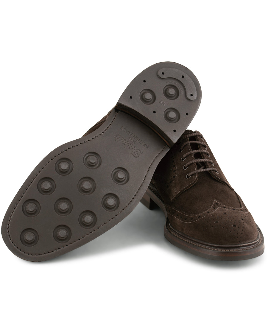Herre | Loake 1880 Chester MTO Dainite Brogue Dark Brown Suede | Loake 1880 | Chester MTO Dainite Brogue Dark Brown Suede