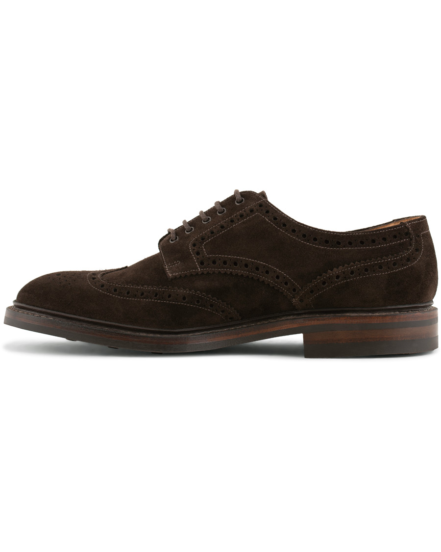 Herre | Loake 1880 Chester MTO Dainite Brogue Dark Brown Suede | Loake 1880 | Chester MTO Dainite Brogue Dark Brown Suede