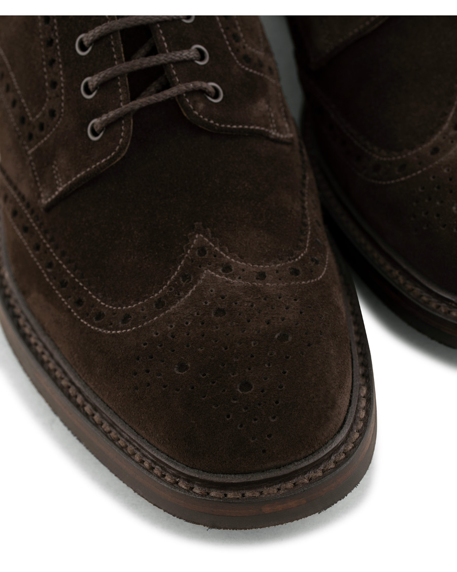 Herre | Loake 1880 Chester MTO Dainite Brogue Dark Brown Suede | Loake 1880 | Chester MTO Dainite Brogue Dark Brown Suede
