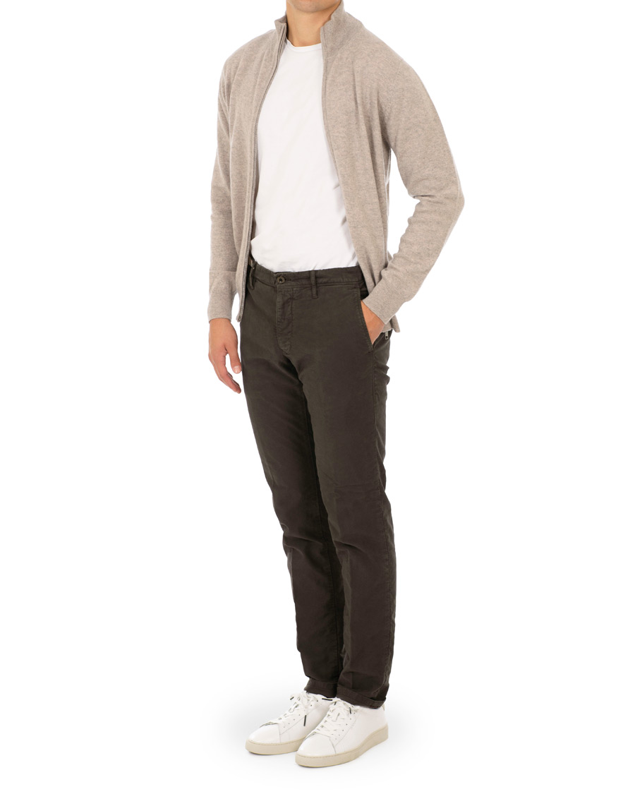 Herre | Gensere | Soft Goat | Cashmere Full-zip Light Taupe