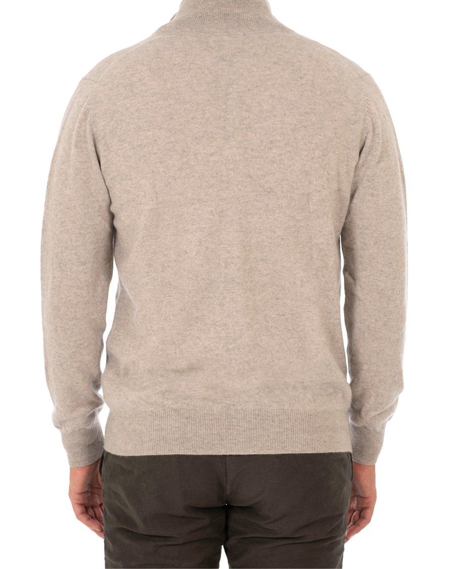 Herre | Gensere | Soft Goat | Cashmere Full-zip Light Taupe