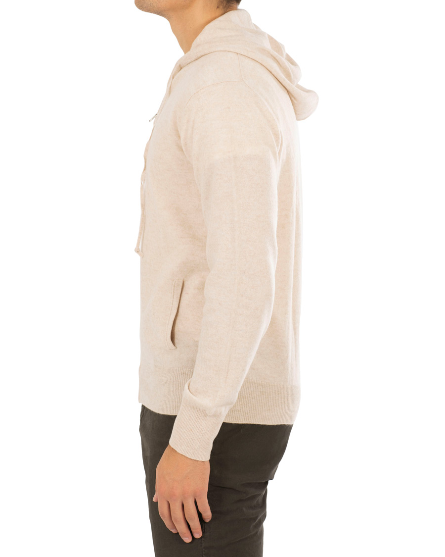 Herre | Gensere | Soft Goat | Cashmere Full-zip Hoodie Beige
