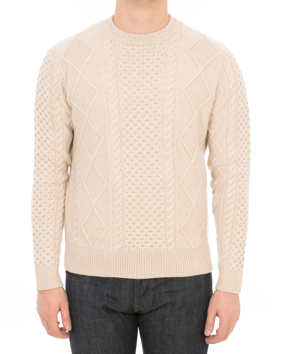 Herre |  | Soft Goat | Cashmere Chunky Sailor Sweater Beige