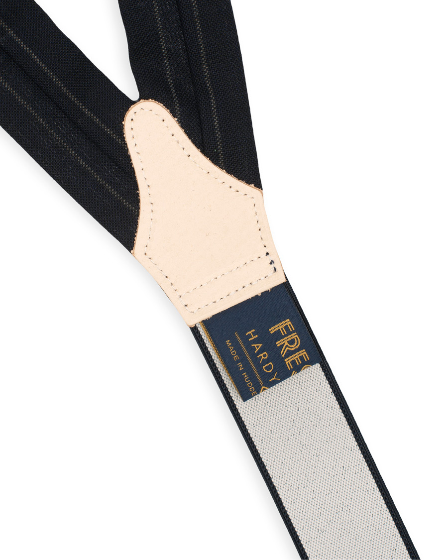 Herre | Albert Thurston Pinstripe Fresco Braces 38 mm Blue | Albert Thurston | Pinstripe Fresco Braces 38 mm Blue