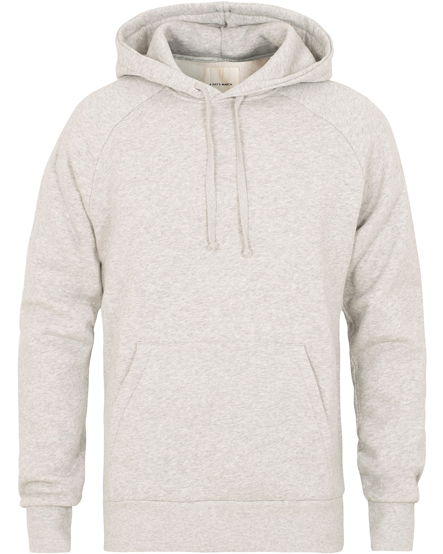 Herre | Gensere | A Day's March | Hoodie Sweatshirt Grey Melange