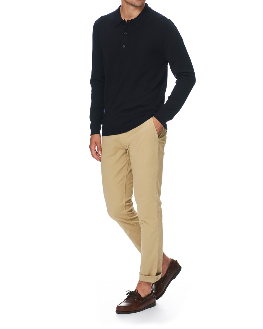 Herre | Gensere | A Day's March | Merino Polo Navy