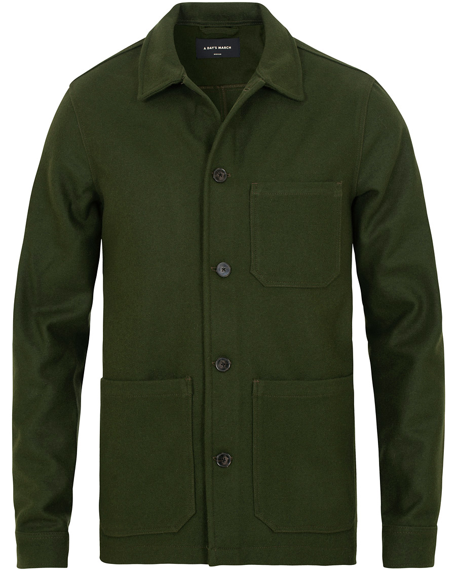 Herre | Jakker | A Day's March | Original Overshirt Wool Jacket Army