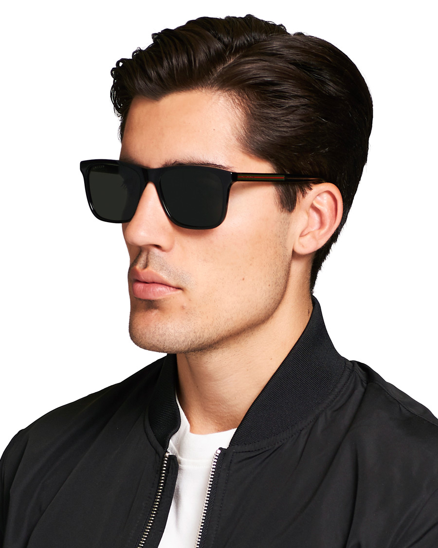 Herre | Gucci GG0381S Sunglasses Black/Grey | Gucci | GG0381S Sunglasses Black/Grey