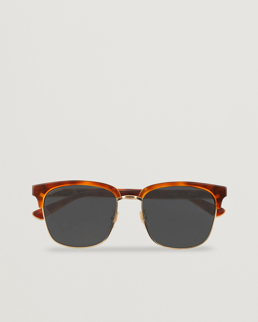 Herre | Gucci GG0382S Sunglasses Havana/Blue | Gucci | GG0382S Sunglasses Havana/Blue
