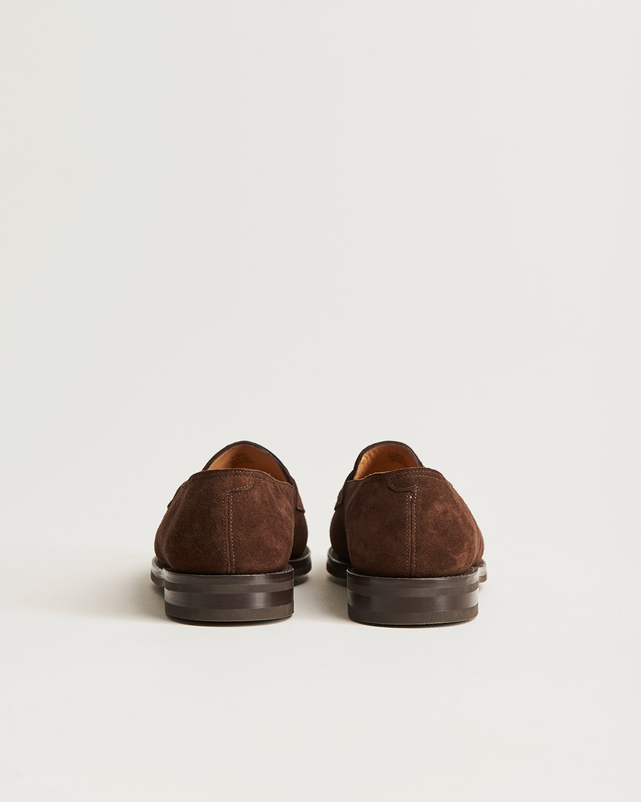 Herre | John Lobb Lopez Penny Loafer Dark Brown Suede | John Lobb | Lopez Penny Loafer Dark Brown Suede