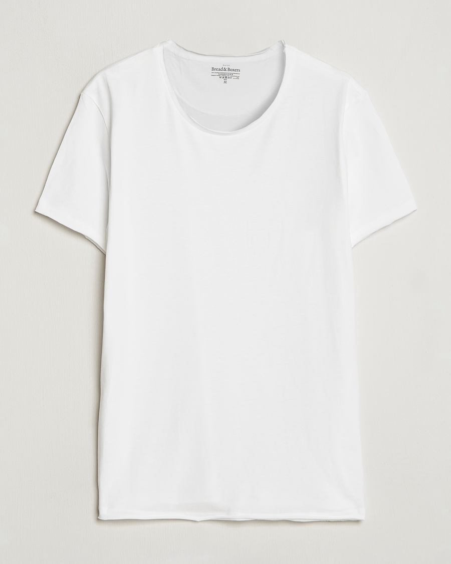 Herre | T-Shirts | Bread & Boxers | Crew Neck Relaxed White
