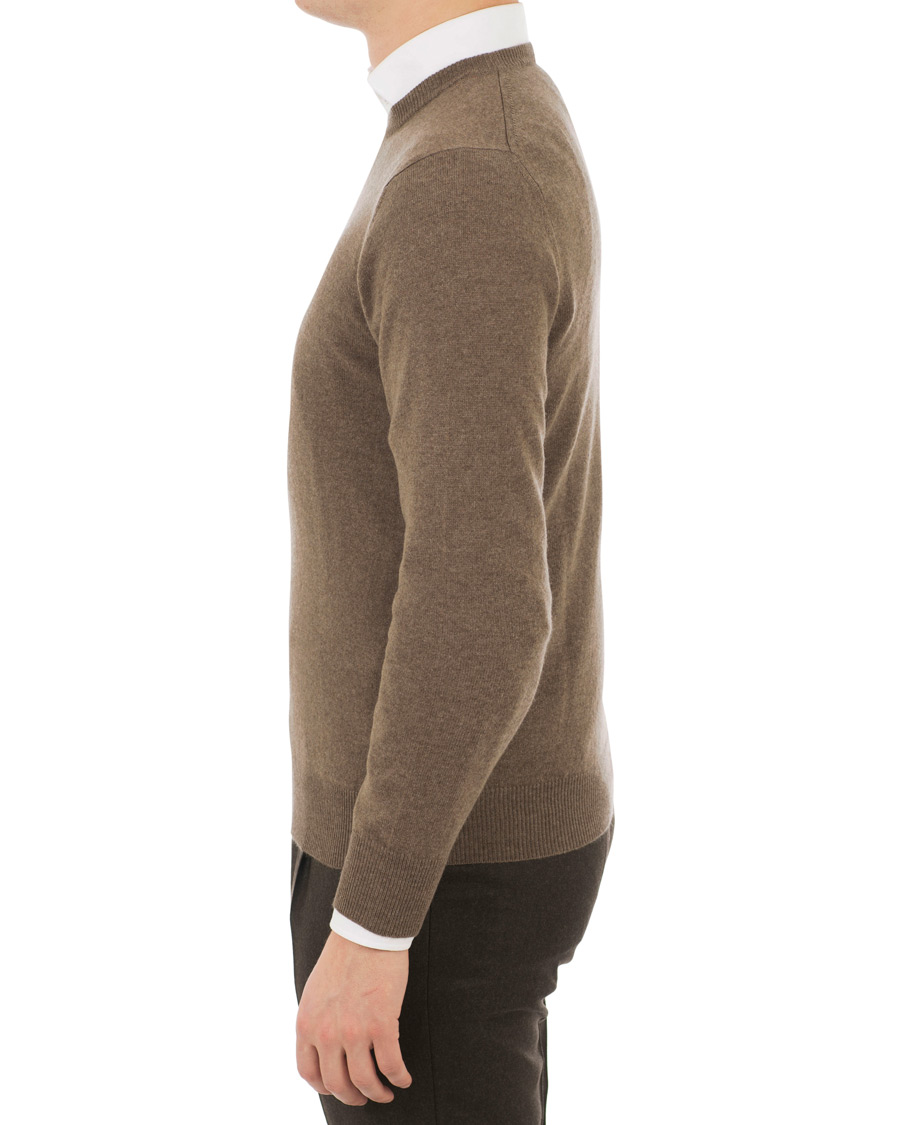 Herre | Gensere | Piacenza Cashmere | Cashmere Crew Neck Sweater Brown