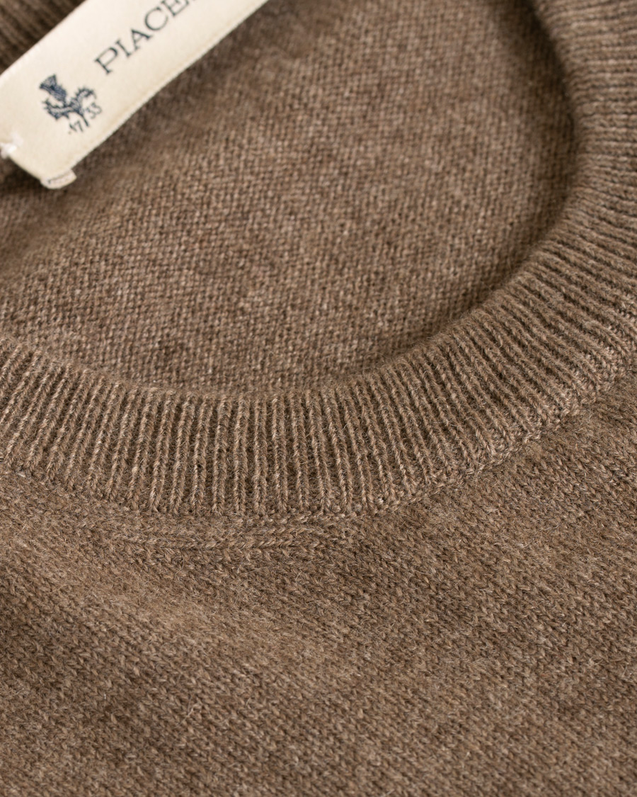 Herre | Gensere | Piacenza Cashmere | Cashmere Crew Neck Sweater Brown