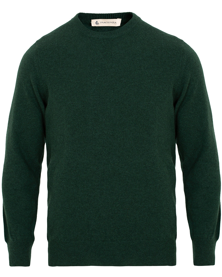 Herre | Gensere | Piacenza Cashmere | Cashmere Crew Neck Sweater Racing Green