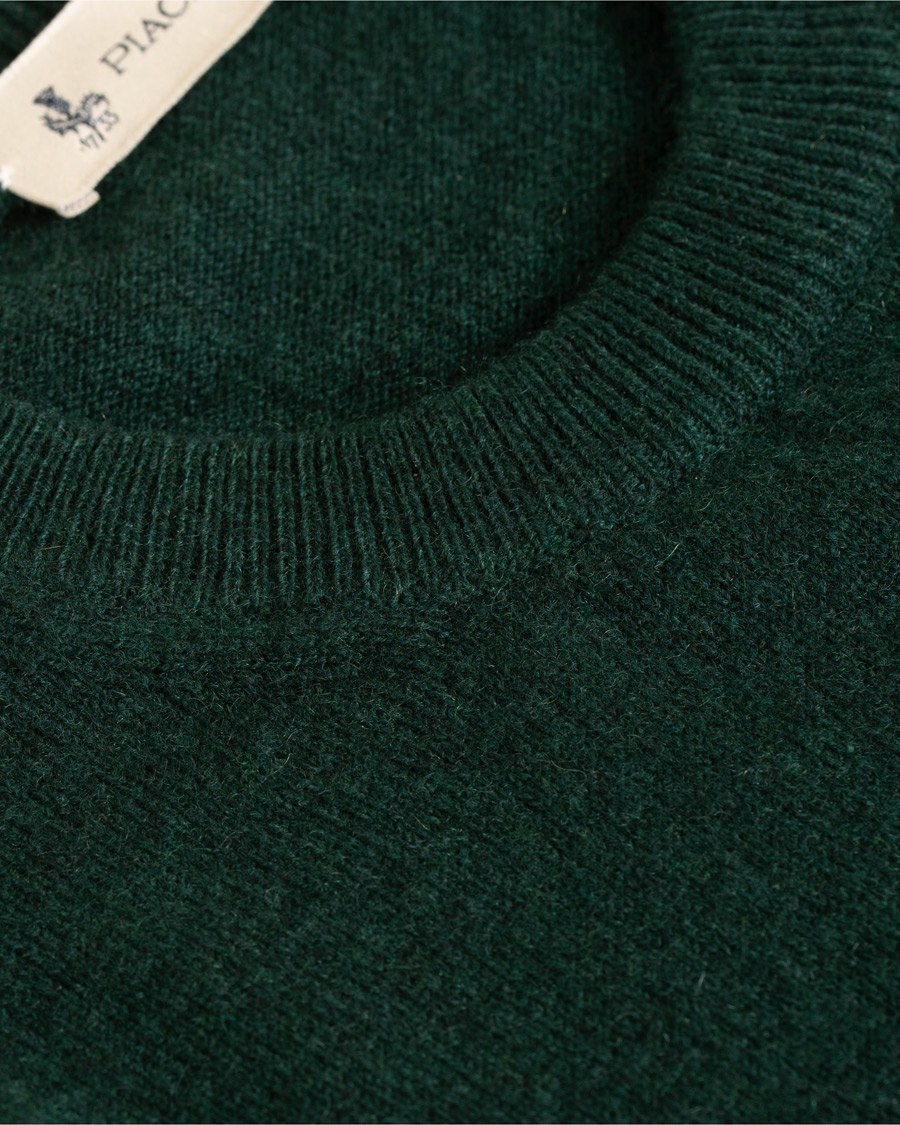 Herre | Gensere | Piacenza Cashmere | Cashmere Crew Neck Sweater Racing Green