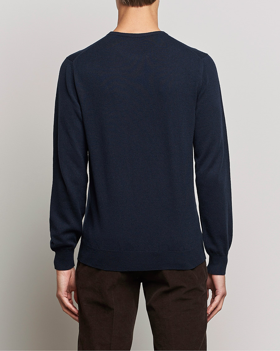 Herre | Gensere | Piacenza Cashmere | Cashmere Crew Neck Sweater Navy