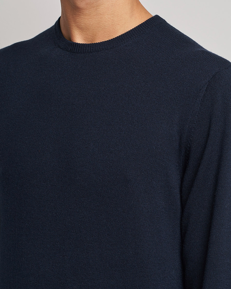 Herre | Gensere | Piacenza Cashmere | Cashmere Crew Neck Sweater Navy