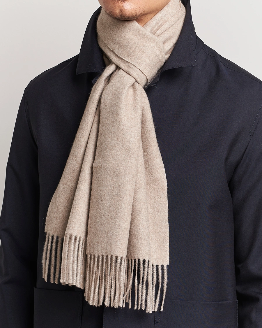 Herre | Avdelinger | Piacenza Cashmere | Cashmere Scarf Light Beige