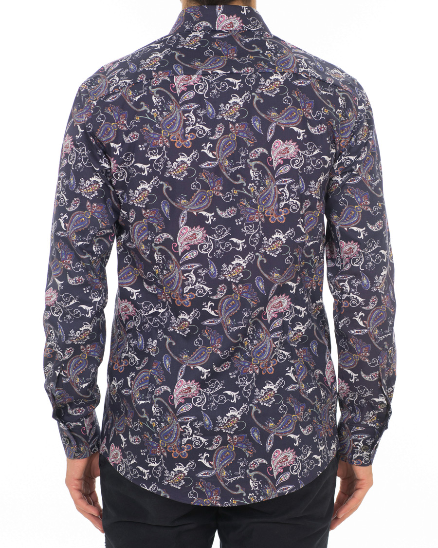 Herre | Skjorter | Eton | Slim Fit Printed Paisley Shirt Navy