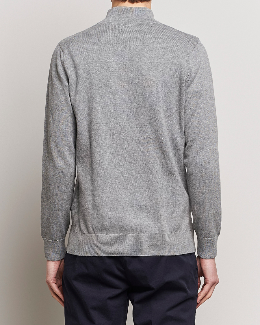 Herre | Gensere | Barbour Lifestyle | Cotton Half Zip Grey Marl
