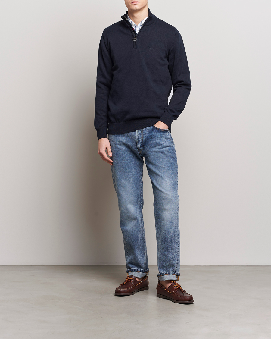 Herre | Gensere | Barbour Lifestyle | Cotton Half Zip Navy